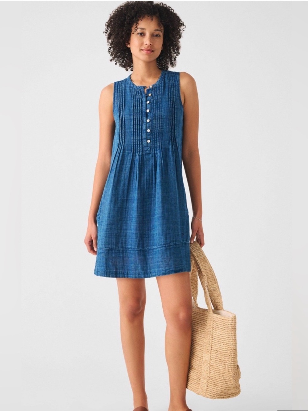 Faherty Isha Denim Dress - Picture 6 of 6